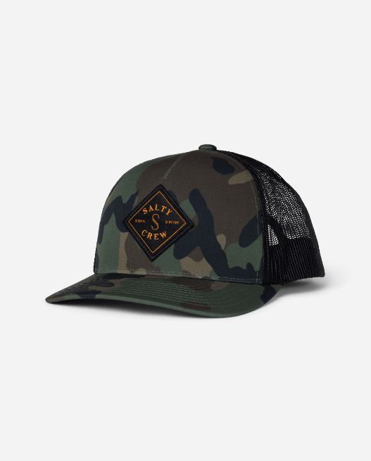 Salty Crew Sealine Retro Trucker Hat - Camo\Black - Spin Limit Boardshop