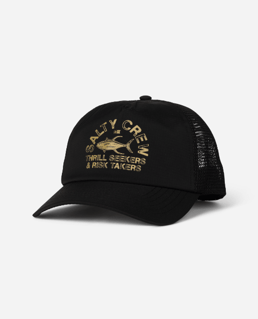 Salty Crew Stamped Trucker Hat - Black - Spin Limit Boardshop