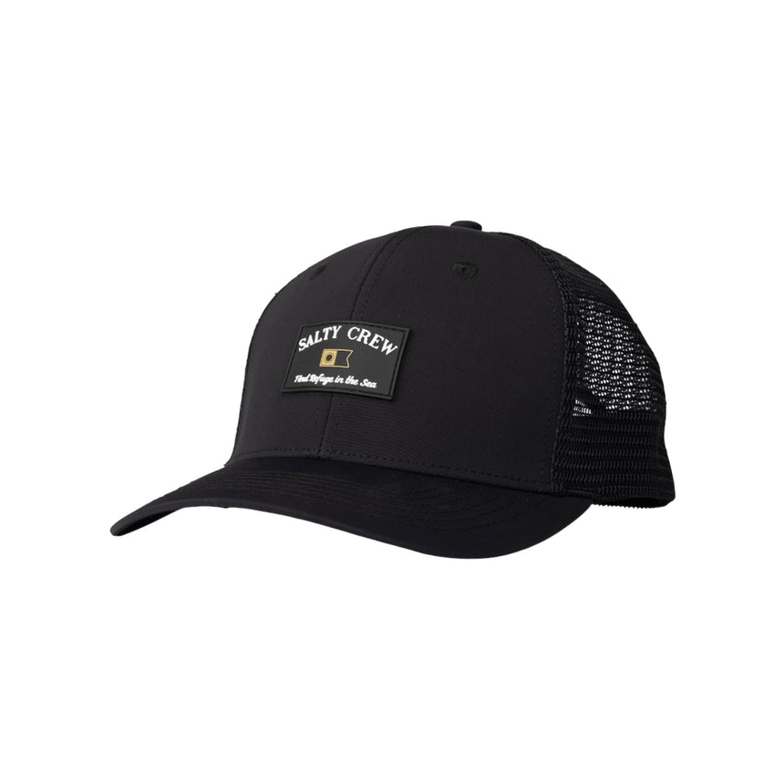 Salty Crew Steadfast Retro Trucker Hat - Black - Spin Limit Boardshop