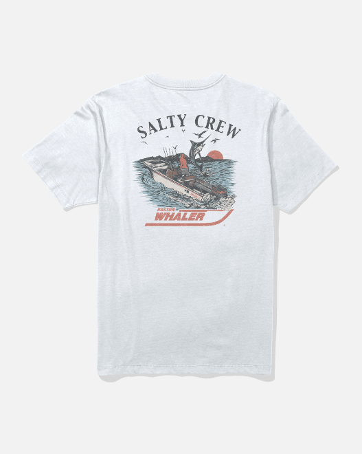 Salty Crew Whaler Chase Classic Tee - White - Spin Limit Boardshop