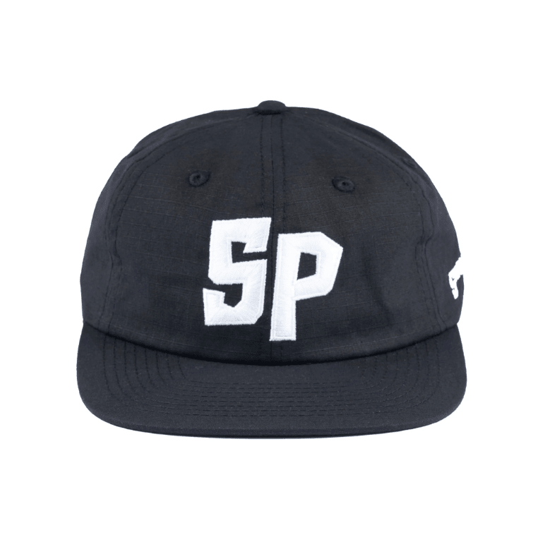 Sandy Par SP Logo Hat - Black - Spin Limit Boardshop