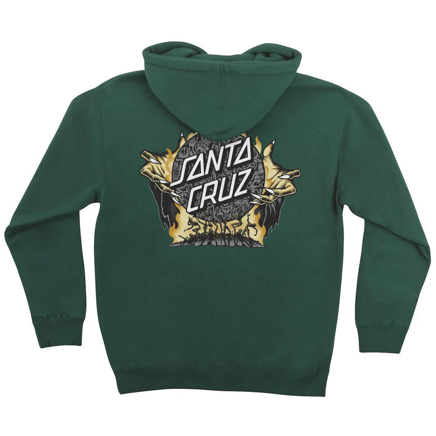 Santa Cruz Knox Firepit Dot Faces Hood - Alpine Green - Spin Limit Boardshop