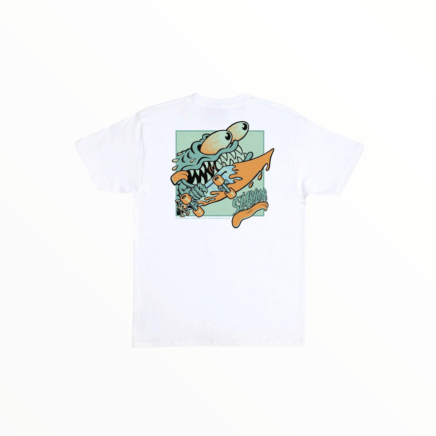 Santa Cruz Meek Slasher Box Tee - White - Spin Limit Boardshop