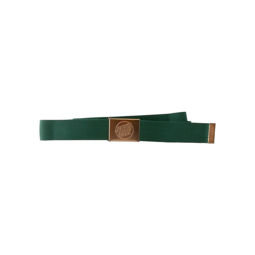 Santa Cruz Opus Dot Web Belt - Green Gold - Spin Limit Boardshop