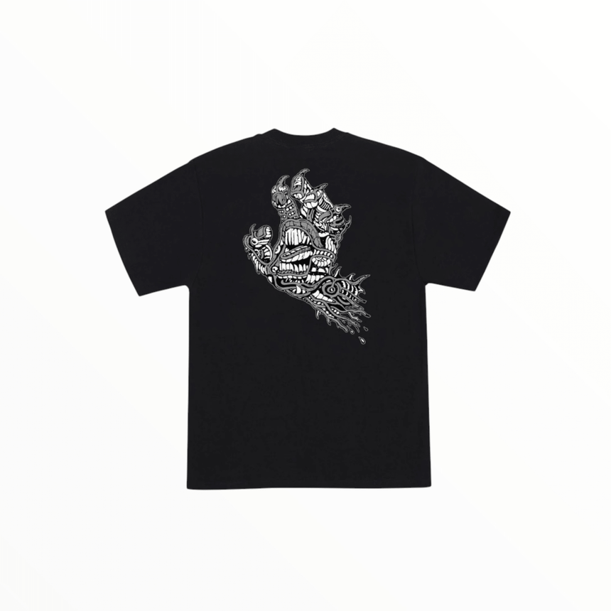 Santa Cruz Scourge Hand Tee - Black - Spin Limit Boardshop