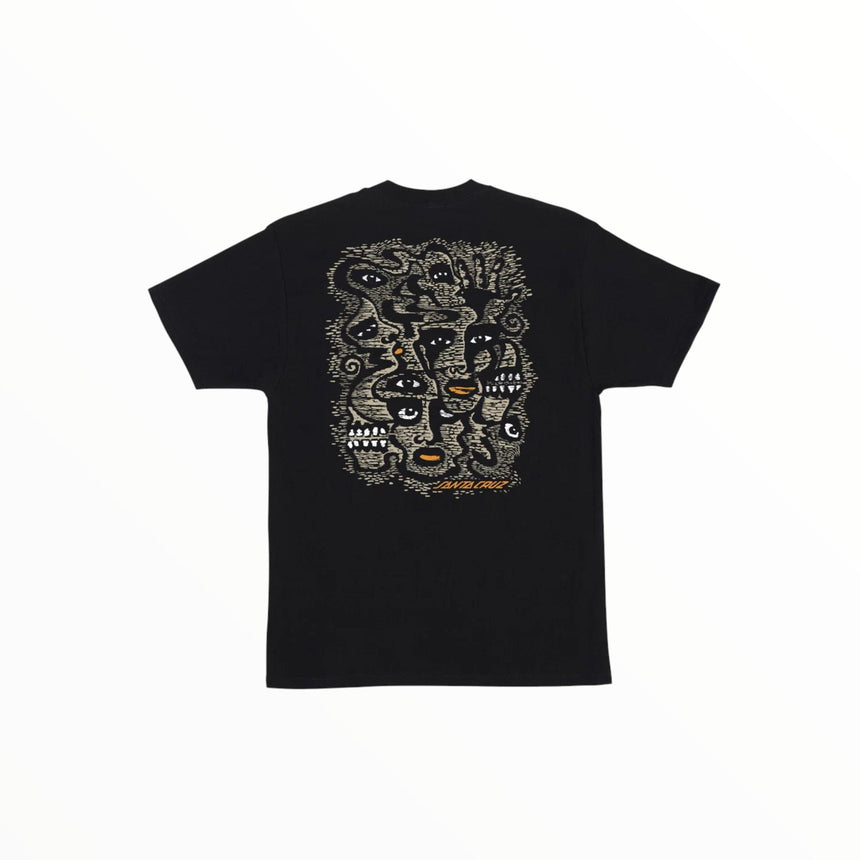 Santa Cruz Wood Cut Tee - Black - Spin Limit Boardshop
