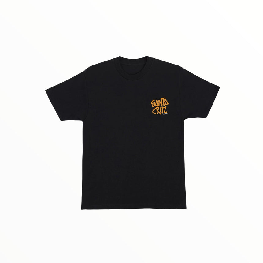 Santa Cruz Wood Cut Tee - Black - Spin Limit Boardshop