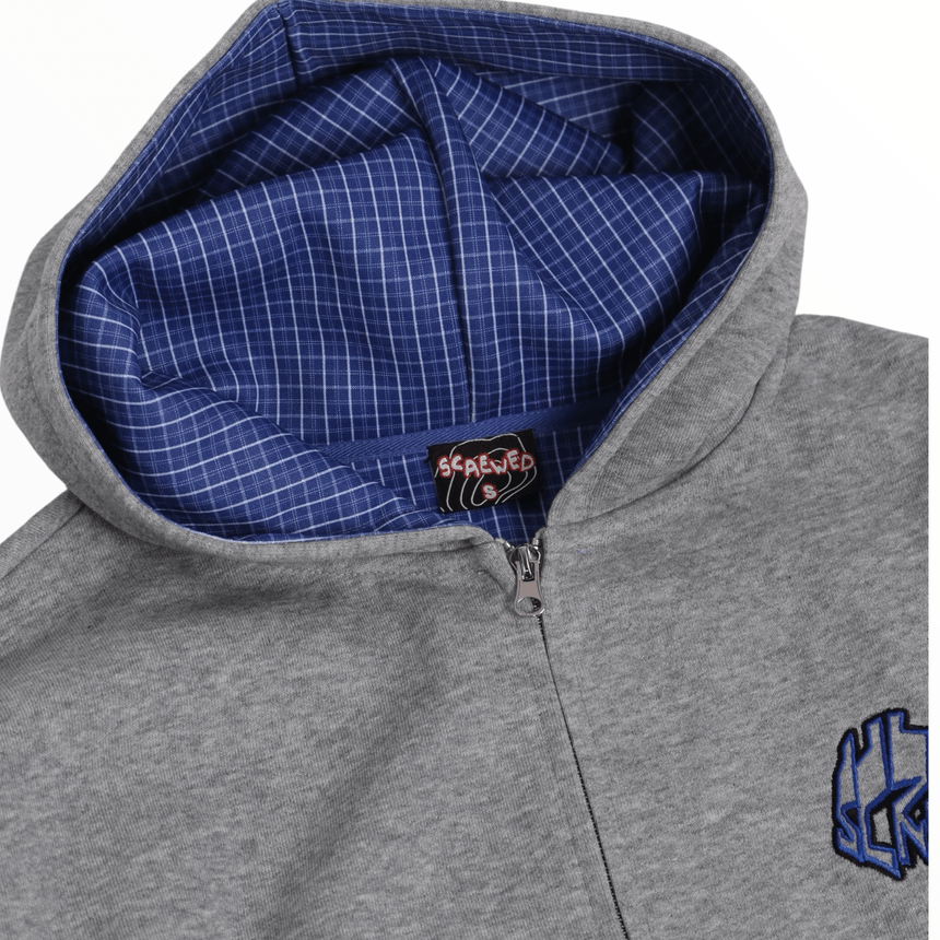 Screwed Zip Up Classic Hoodie - Gris - Spin Limit Boardshop