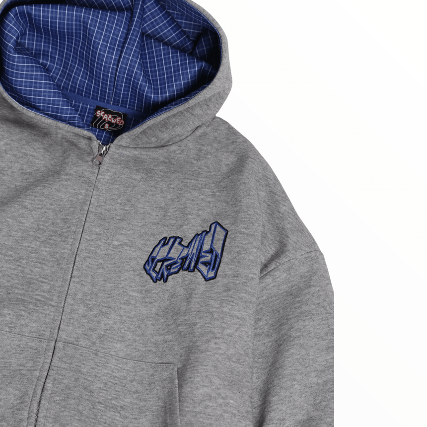 Screwed Zip Up Classic Hoodie - Gris - Spin Limit Boardshop