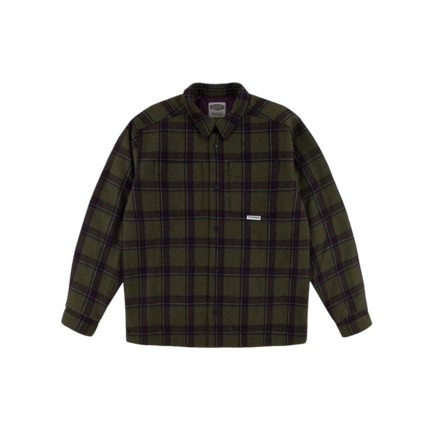 Souvenir Quilted Flannel Shirt - Army - Spin Limit Boardshop