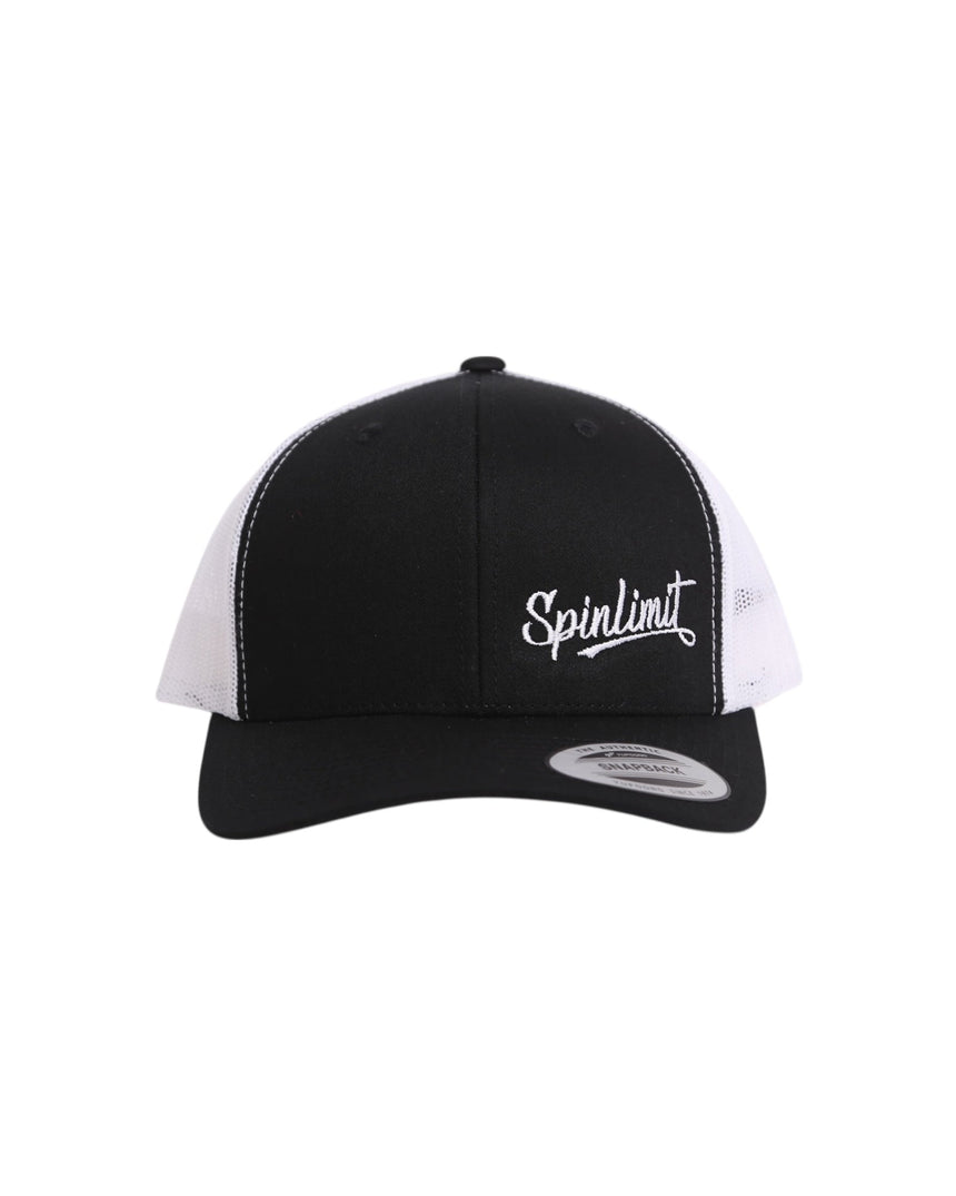 Spin Limit Baseball Logo Retro Hat - Black White - Spin Limit Boardshop