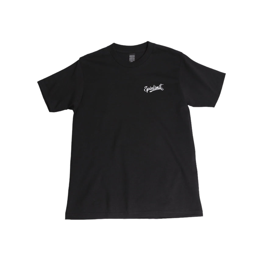 Spin Limit Baseball Logo Tee - Noir - Spin Limit Boardshop