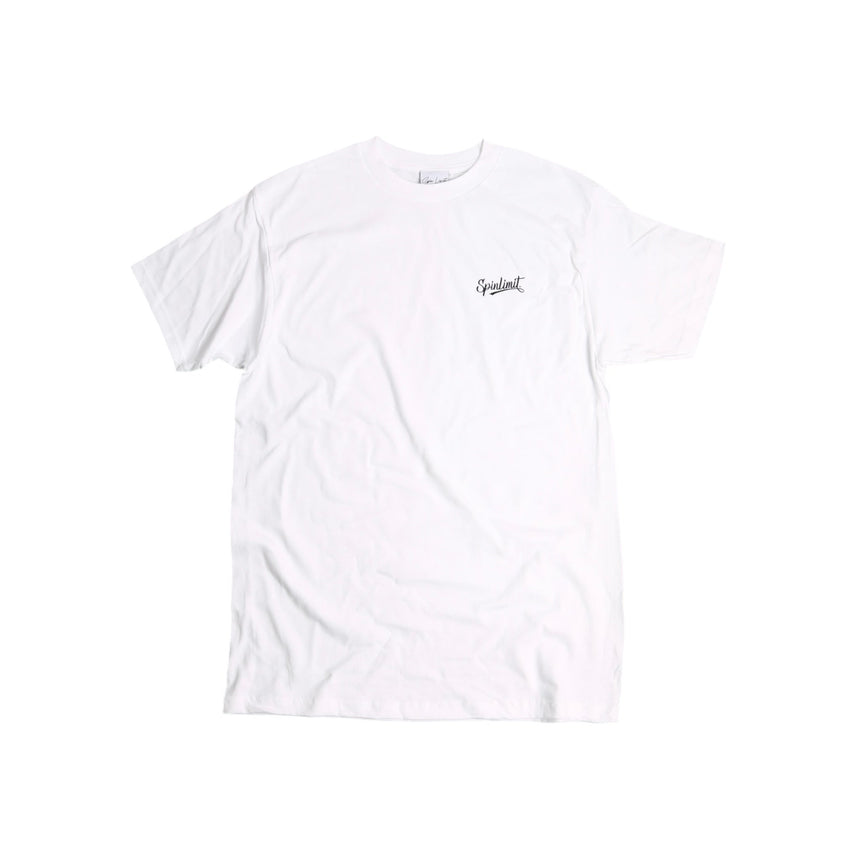 Spin Limit Baseball Logo Tee - White - Spin Limit Boardshop