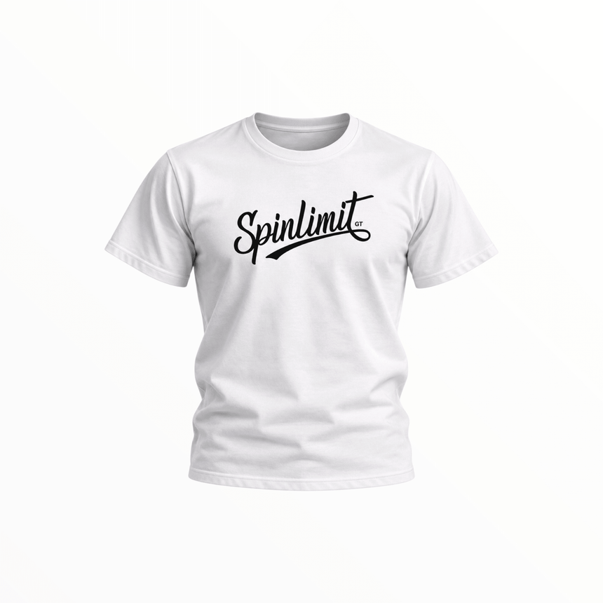 Spin Limit Baseball Signature Tee Kid - White - Spin Limit Boardshop