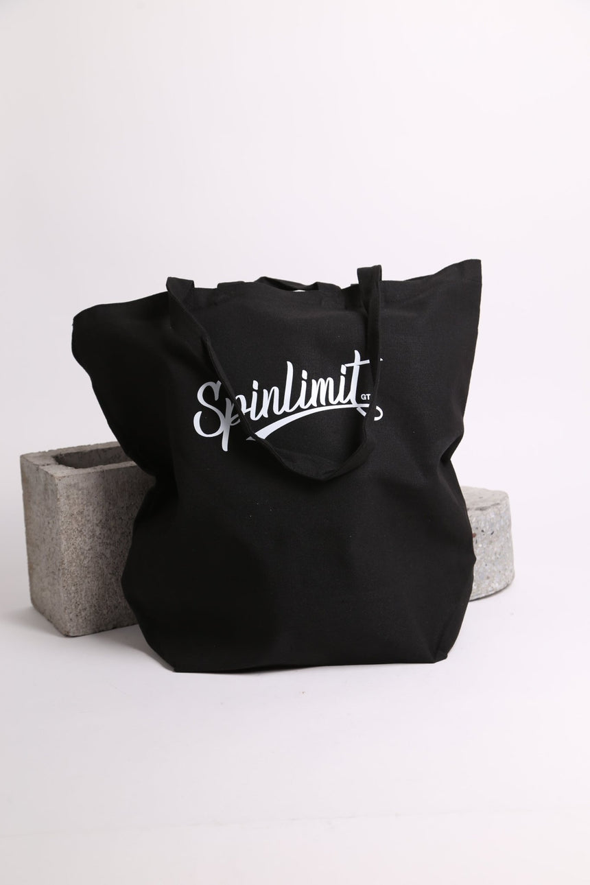 Spin LImit Baseball Tote Bag - Black - Spin Limit Boardshop