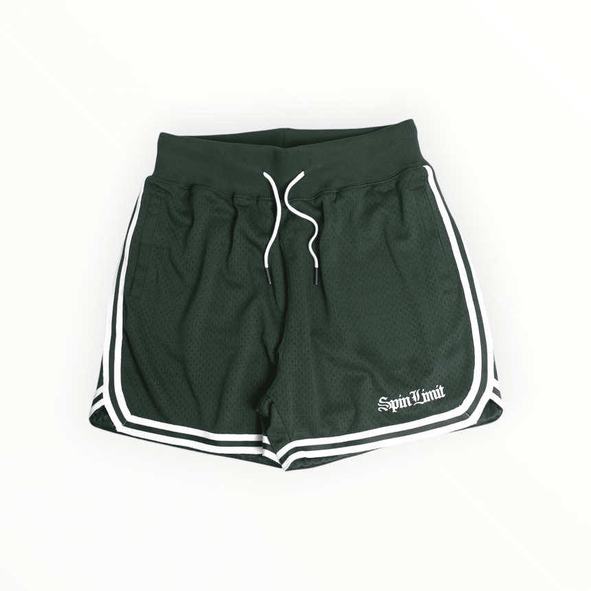 Spin Limit Bball Times Mesh Short - Forest Green - Spin Limit Boardshop