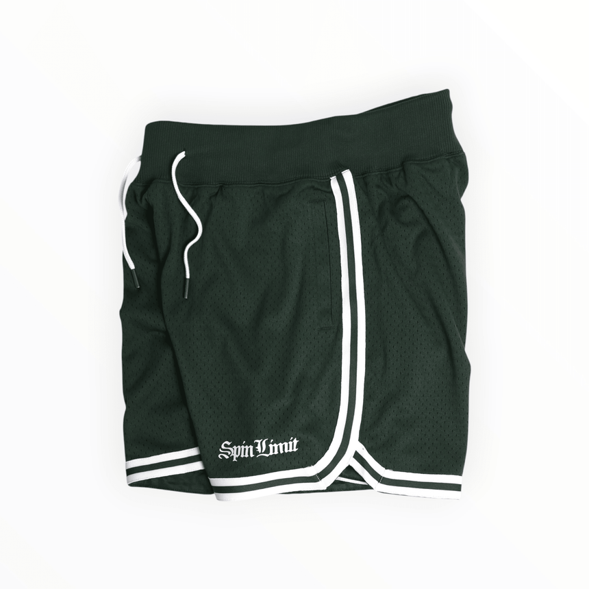 Spin Limit Bball Times Mesh Short - Forest Green - Spin Limit Boardshop