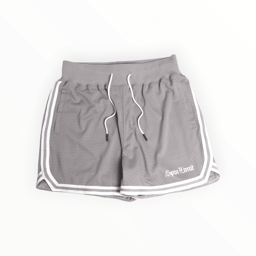 Spin Limit Bball Times Mesh Short - Grey - Spin Limit Boardshop