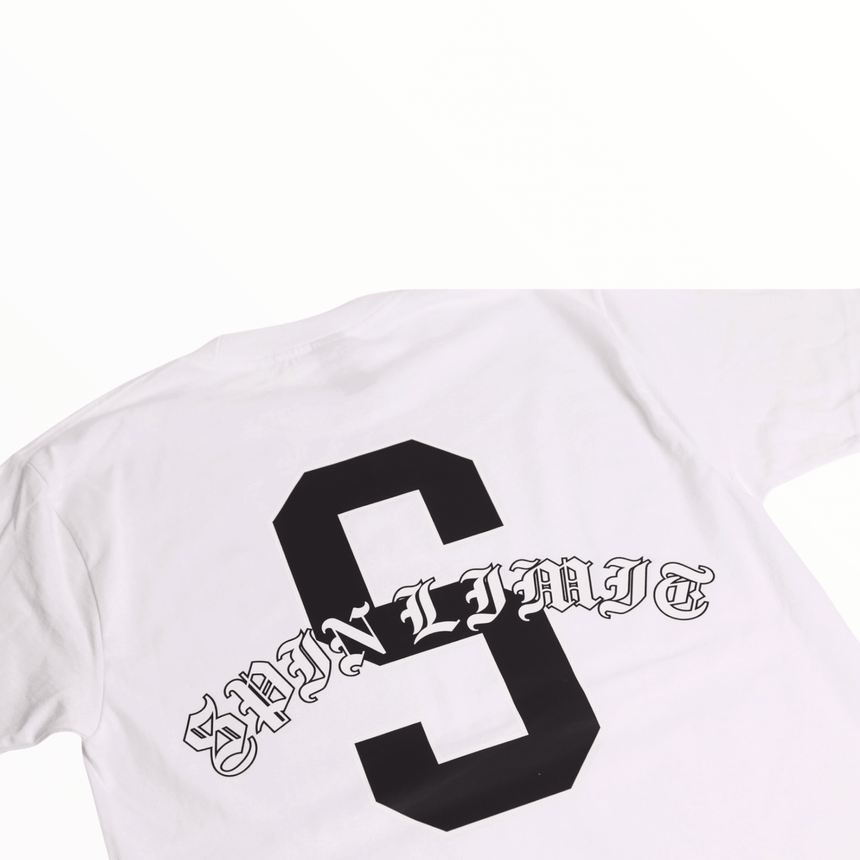 Spin Limit Big S Logo Tee - White - Spin Limit Boardshop