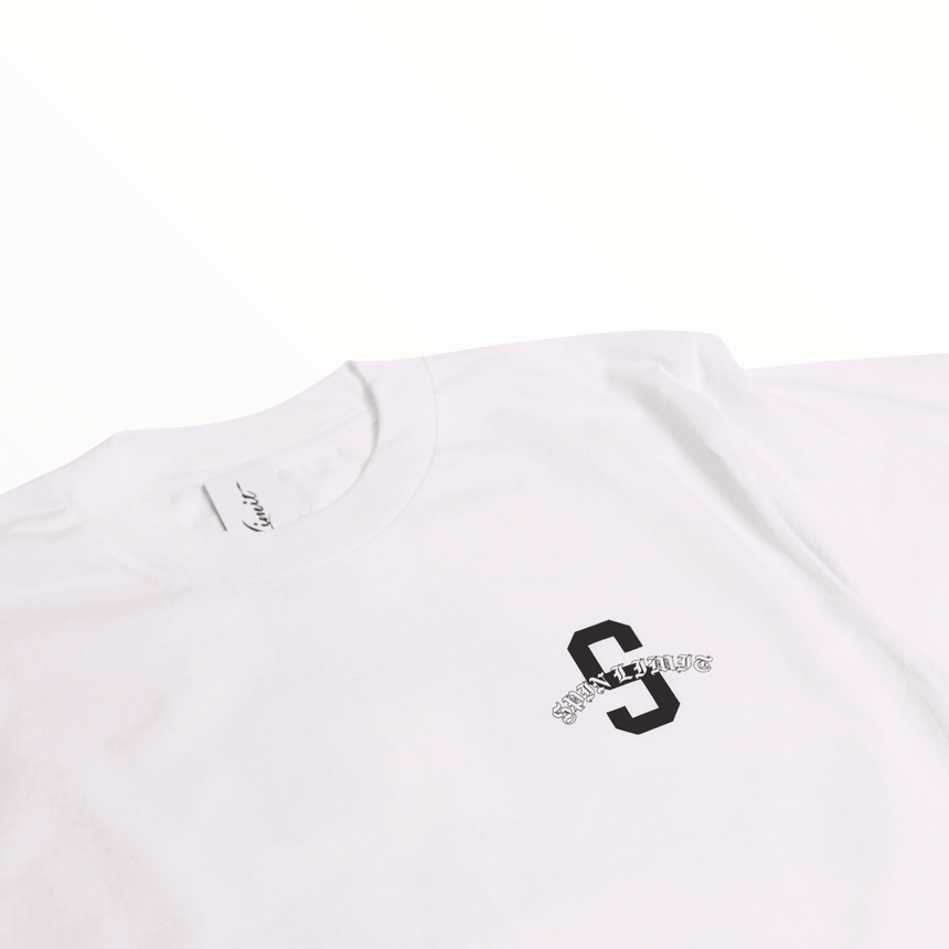 Spin Limit Big S Logo Tee - White - Spin Limit Boardshop