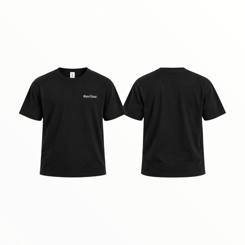 Spin Limit Big Times Premium Heavyweight Tee - Grey White Logo - Spin Limit Boardshop