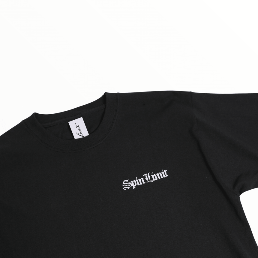 Spin Limit Big Times Premium Heavyweight Tee - Grey White Logo - Spin Limit Boardshop