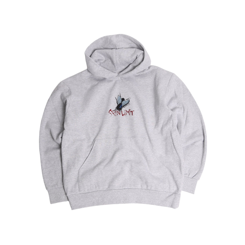 Spin Limit Bloody Fly Hoodie - Heather Grey - Spin Limit Boardshop