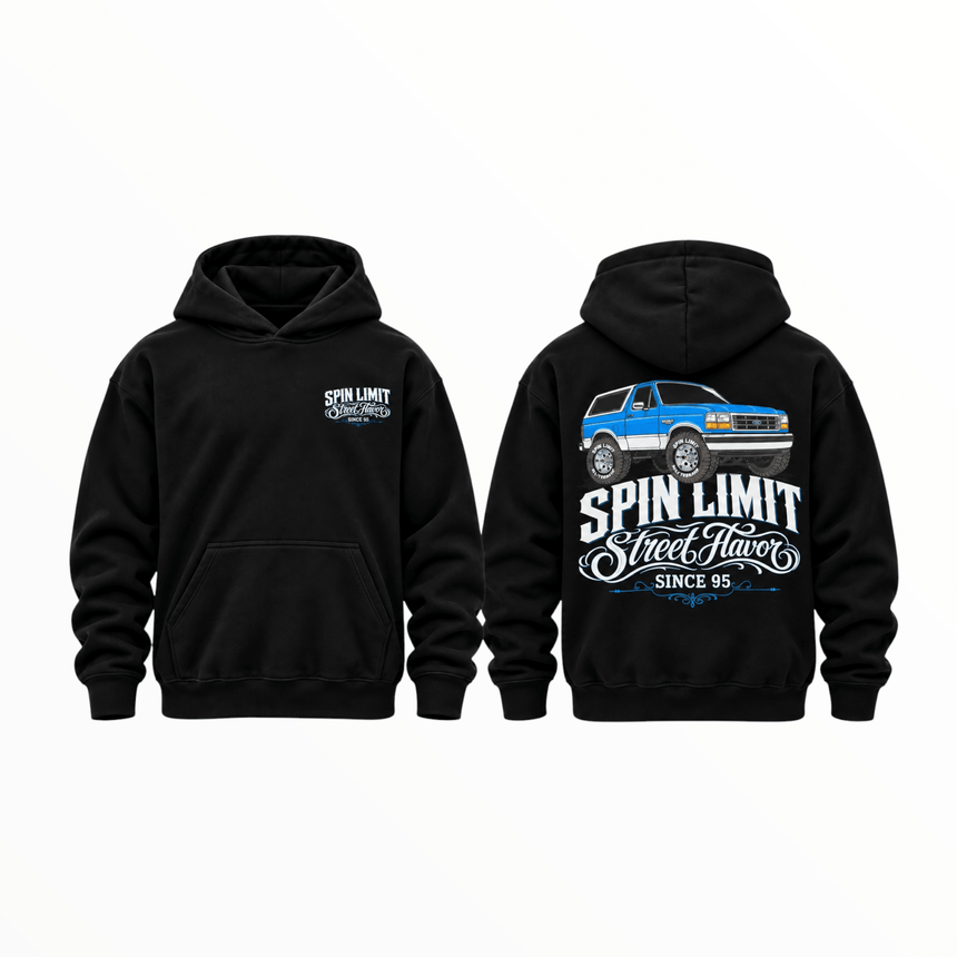 Spin Limit Bronco Heavyweight Hood - Black - Spin Limit Boardshop