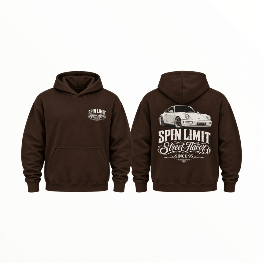 Spin Limit Carrera 2 Heavyweight Hoodie - Brown - Spin Limit Boardshop