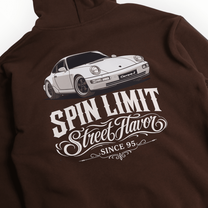 Spin Limit Carrera 2 Heavyweight Hoodie - Brown - Spin Limit Boardshop