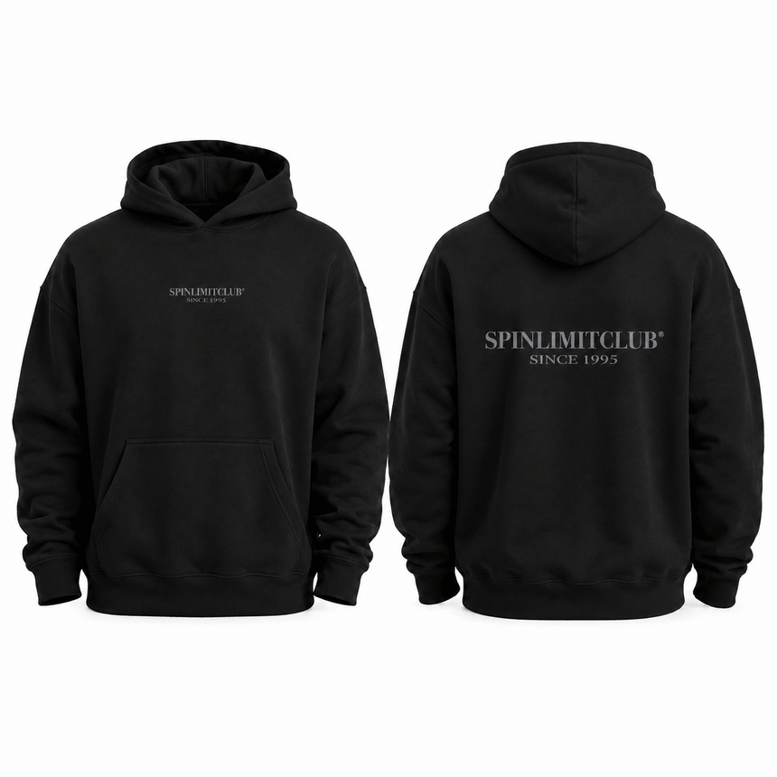 Spin Limit Club Hoodie - Black Charcoal - Spin Limit Boardshop