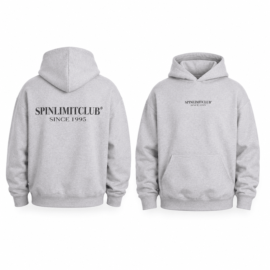 Spin Limit Club Hoodie - Heather Grey - Spin Limit Boardshop