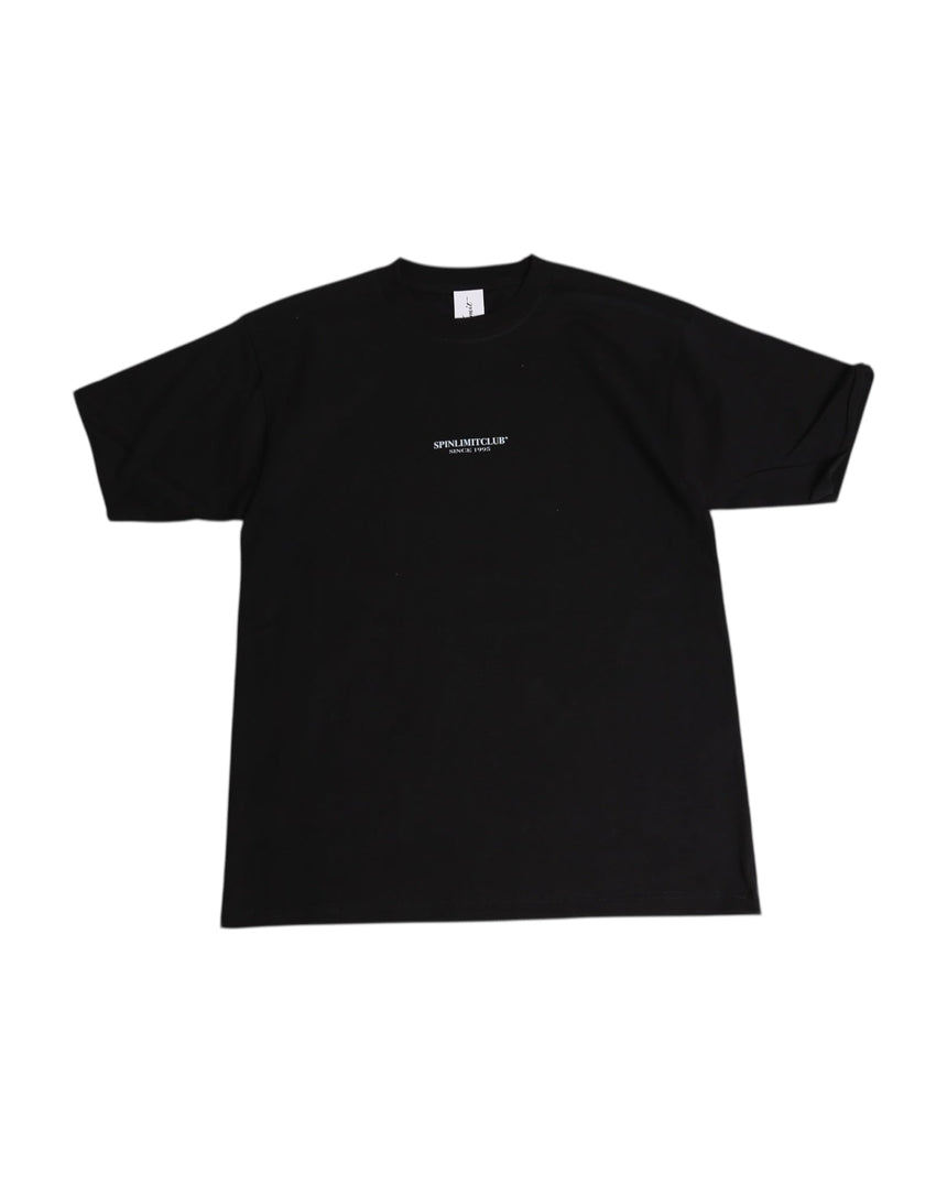 Spin Limit Club Premium Heavyweight Tee - Black - Spin Limit Boardshop