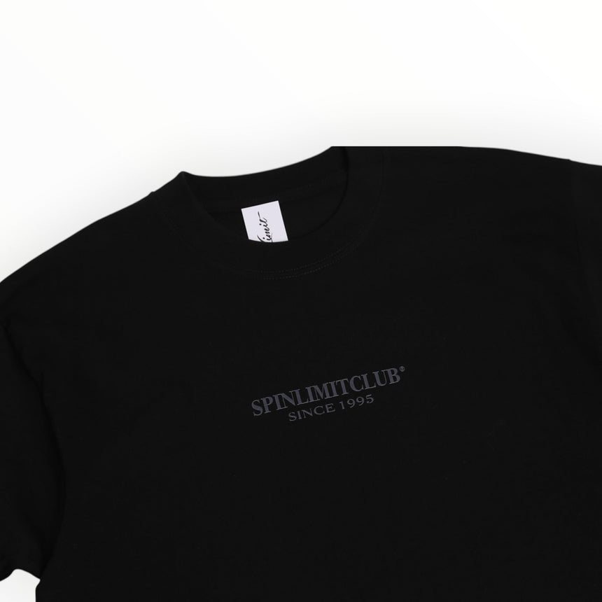 Spin Limit Club Premium Heavyweight Tee - Black Charcoal - Spin Limit Boardshop