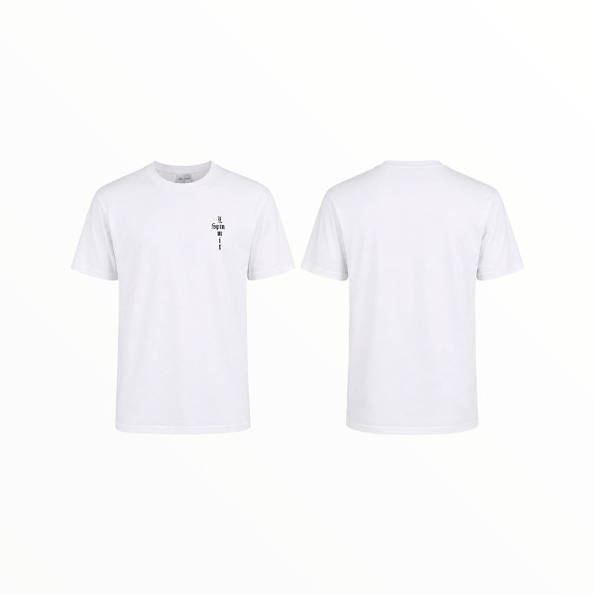 Spin Limit Cross Logo Classic Tee - White - Spin Limit Boardshop