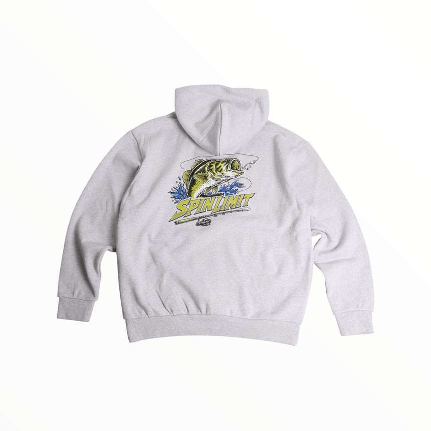 Spin Limit Fishing Heavyweight Hoodie - Grey Heather - Spin Limit Boardshop