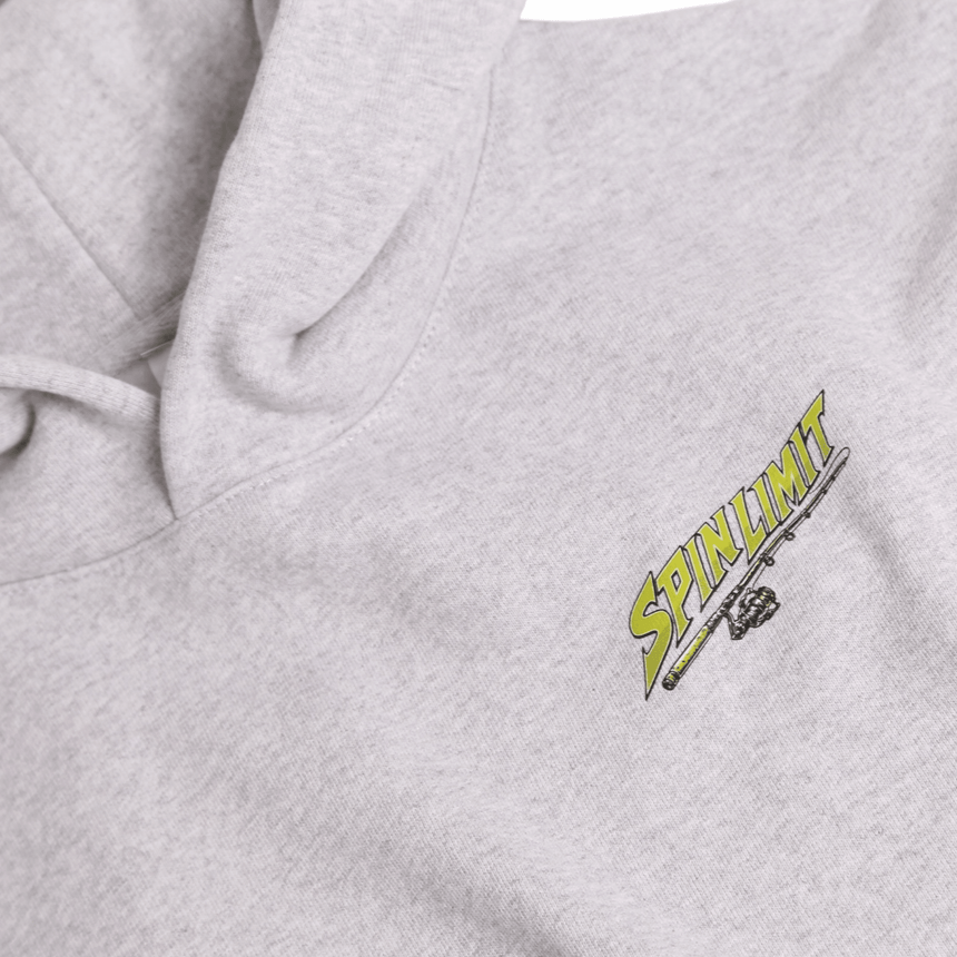 Spin Limit Fishing Heavyweight Hoodie - Grey Heather - Spin Limit Boardshop