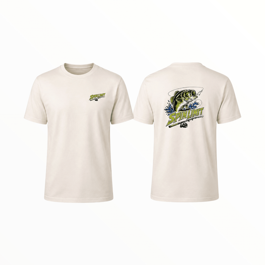 Spin Limit Fishing Tee - Beige - Spin Limit Boardshop