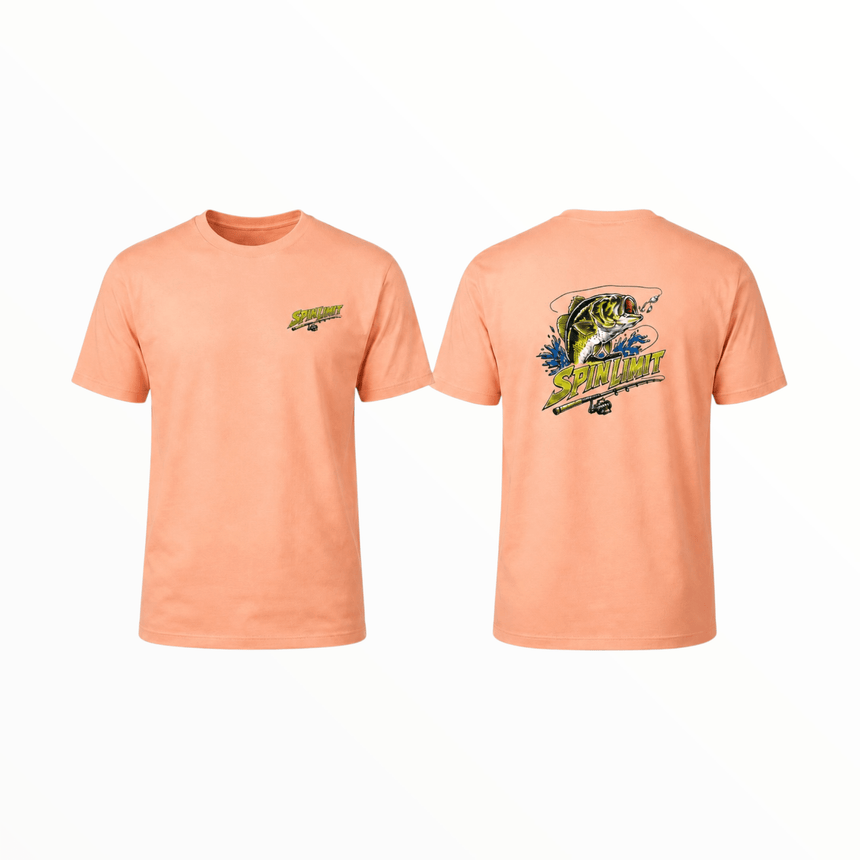 Spin Limit Fishing Tee - Coral - Spin Limit Boardshop