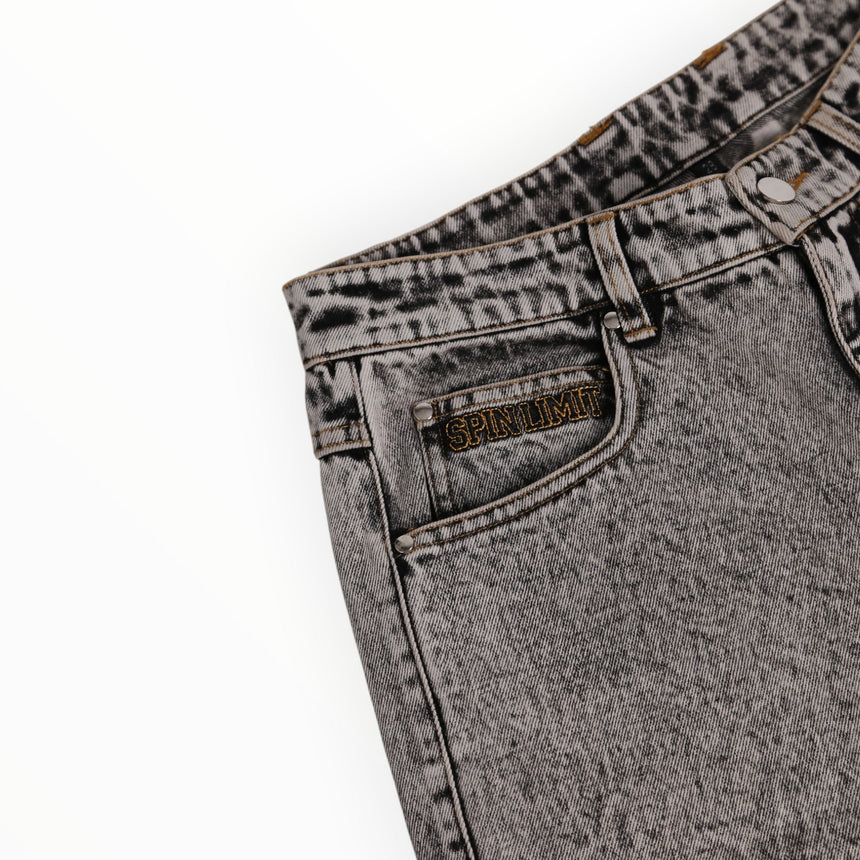 Spin Limit Fraktur Baggy Short - Acid Wash - Spin Limit Boardshop