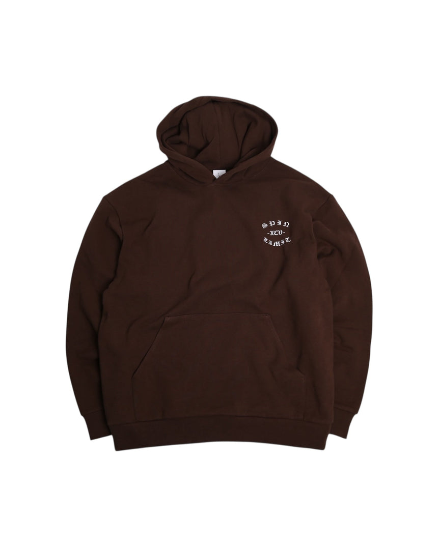 Spin Limit Frakture Logo Hoodie - Brown - Spin Limit Boardshop