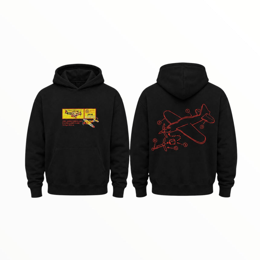 Spin Limit Grindstorm Logo Hoodie Kid - Black - Spin Limit Boardshop
