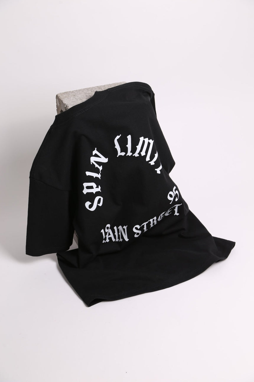 Spin Limit Mainstreet Tee - Black - Spin Limit Boardshop