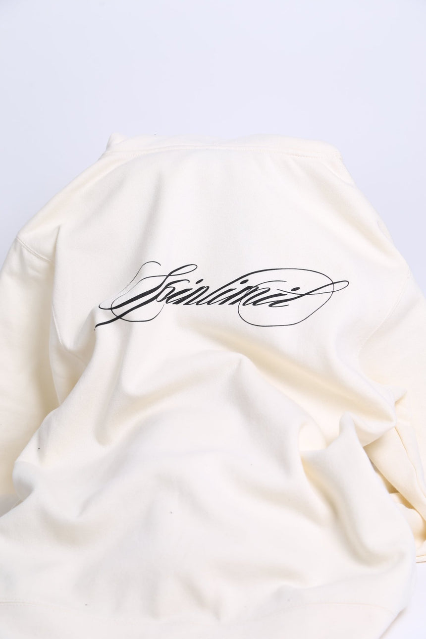 Spin Limit Manuscrit Hoodie - Off White - Spin Limit Boardshop