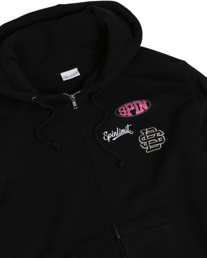 Spin Limit MLB Zip Hoodie - Black Silver - Spin Limit Boardshop