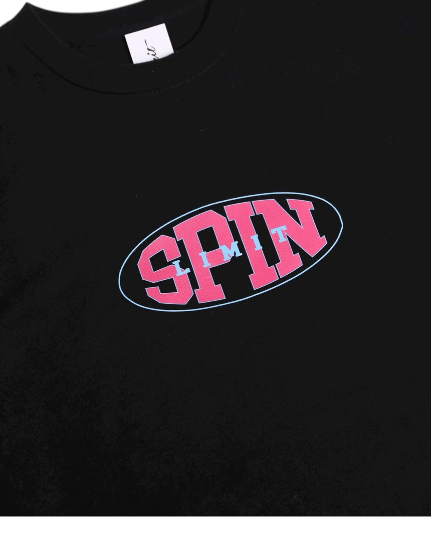 Spin Limit Oval Crewneck - Black - Spin Limit Boardshop