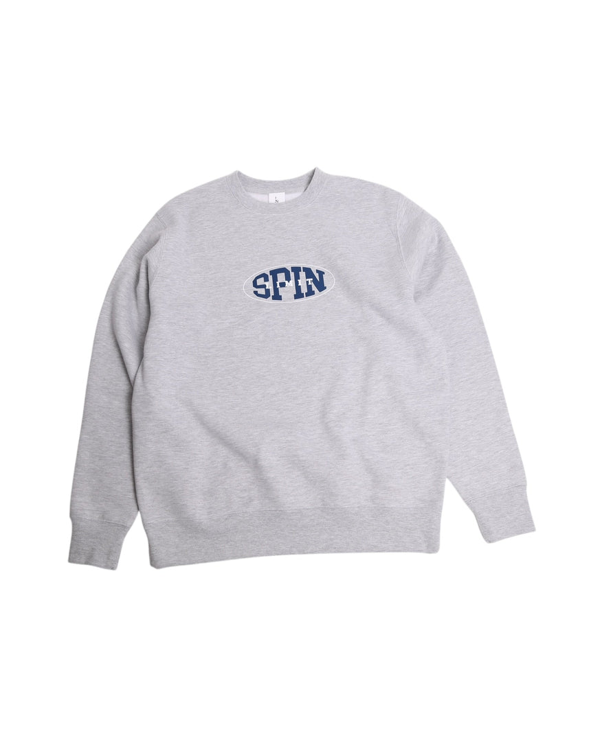Spin Limit Oval Crewneck - Heather Grey - Spin Limit Boardshop