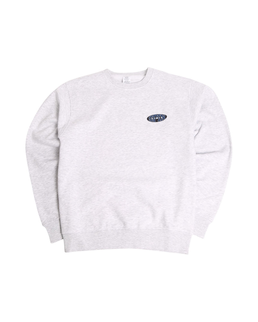 Spin Limit Oval Logo Crewneck - Ash Grey - Spin Limit Boardshop