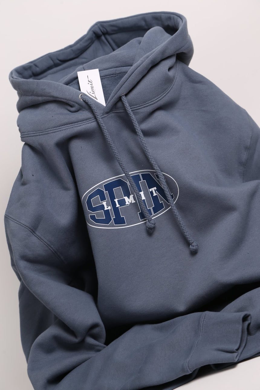 Spin Limit Oval Logo Hoodie - Blue - Spin Limit Boardshop