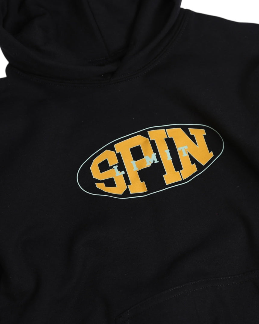 Spin Limit Oval Logo Hoodie Kid - Black - Spin Limit Boardshop